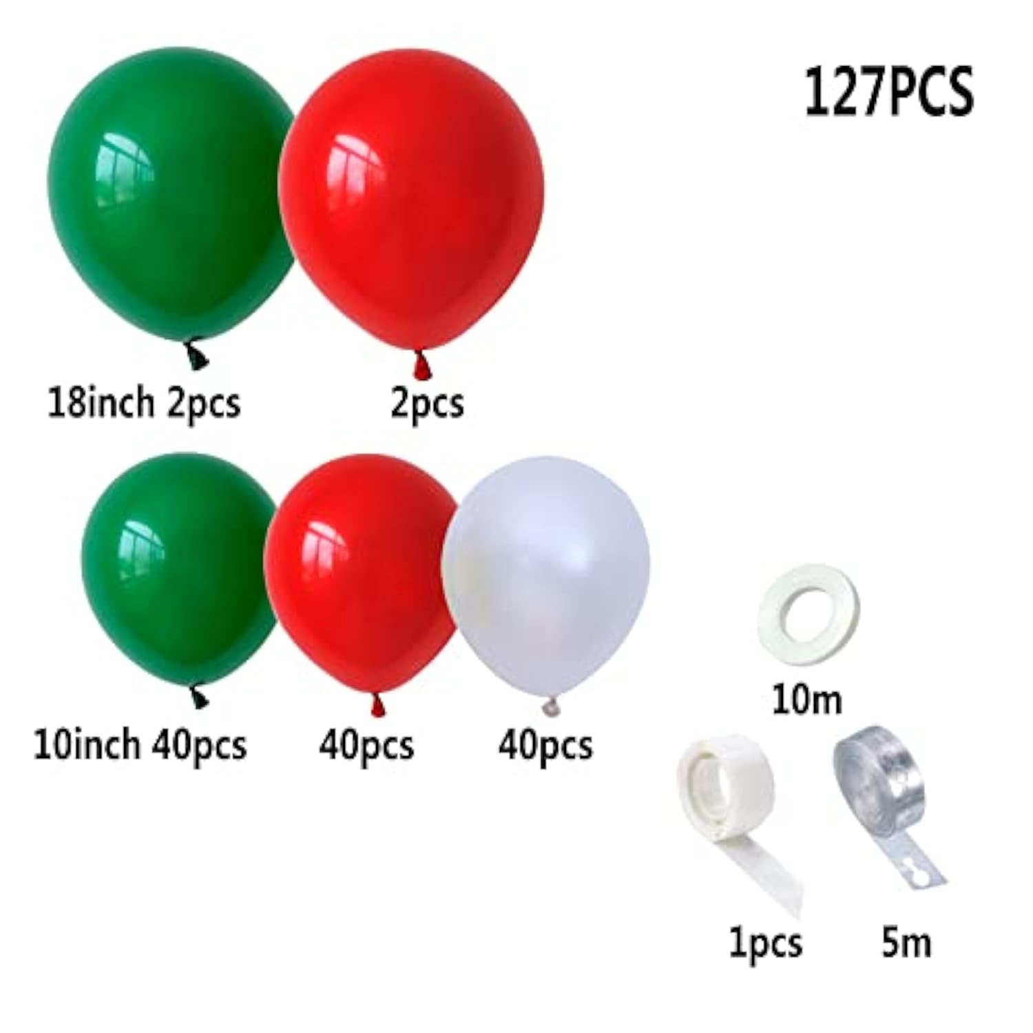 Red Green And White Balloon Garland For Birthday Baby Shower Wedding Graduation Christmas Party Decoration
