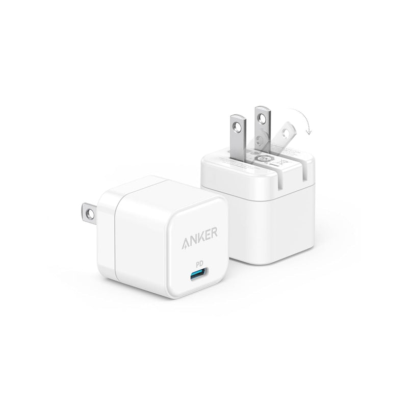 2-Pack 20W USB C Fast Charger with Foldable Plug for iPhone, Galaxy, Pixel