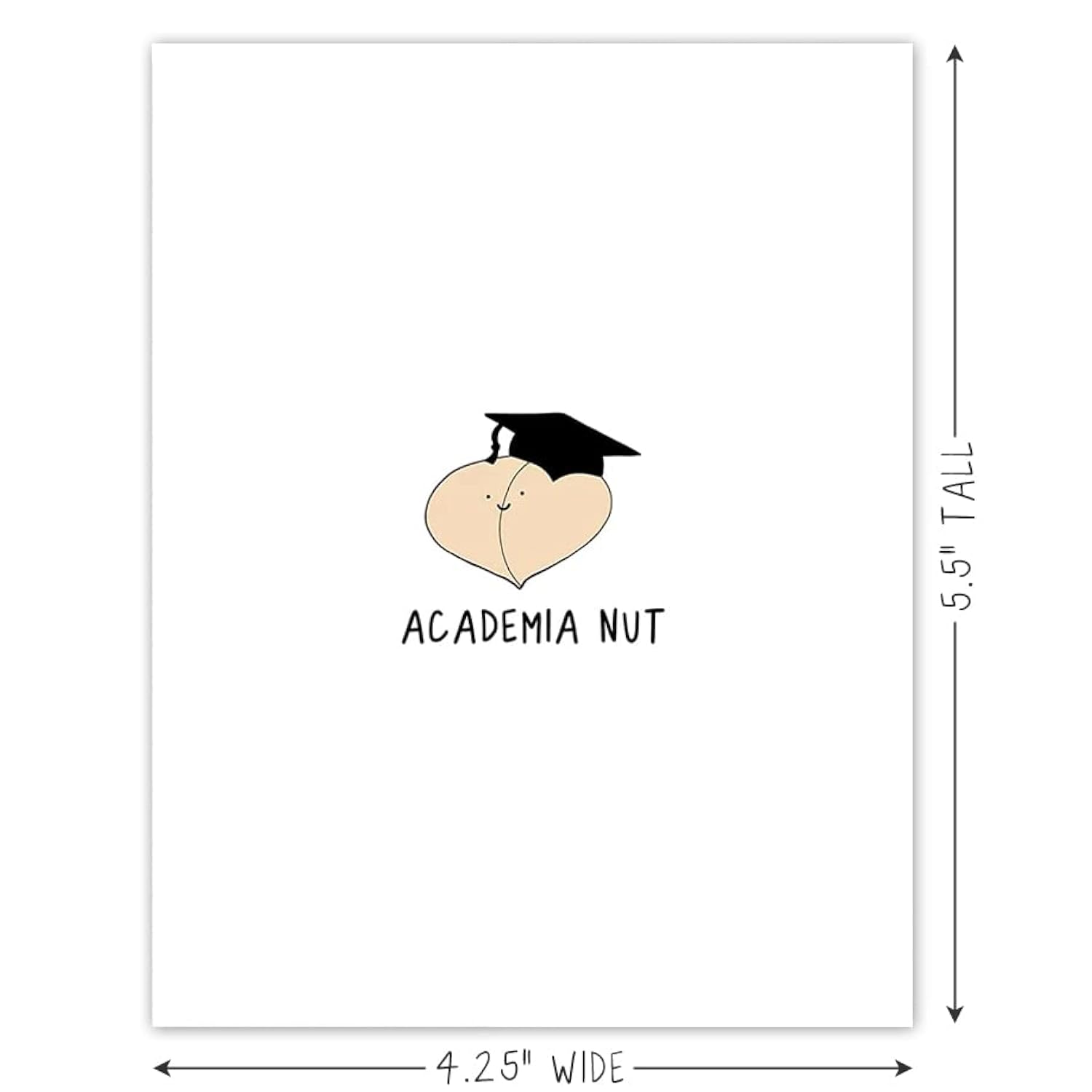 Academia Nut Funny Graduation Card, New Graduate Congratulations Cards - Punny Congrats College & University Graduating Class Greeting Cards For Son And Daughter (Academia Nut)