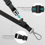 Phone Lanyard Universal Crossbody Cell Phone Strap Multifuctional Nylon Patch Adjustable Neck Strap For Women Men Travel Shopping Walking(Pure Black)