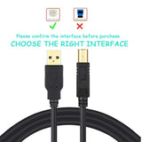 Usb 2.0 Printer Cable 30 Ft Usb Type A Male To B Male Printer Scanner Cord For Hp, Canon, Lexmark, Epson, Dell Usb A To B Cable And More (Black 30Ft)…