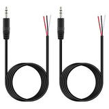 3.5Mm 1/8" To Speaker Wire, 2-Pack 6Ft 3.5Mm Trs Stereo Male Plug To Bare Wire Pigtail Connector Adapter Repair 3.5Mm Jack Audio Cable For Speaker Headphone Headset Earphone
