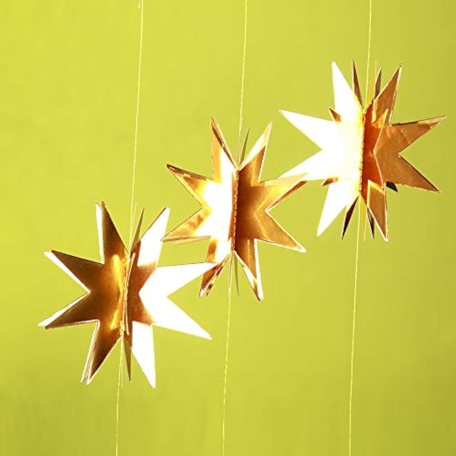 Gold Star Garland Hanging Twinkle Little Star Decorations Glittery Gold Party Supplies For Baby Shower Birthday New Year Eve Bridal Graduation Christmas Ramadan Eid Galaxy Theme Star Decor