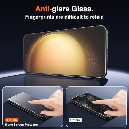 [2 Pack] Matte Screen Protector for  Galaxy S23, Ultrasonic Fingerprint Support, Anti-glare, Scratch-Resistant, Bubble-Free