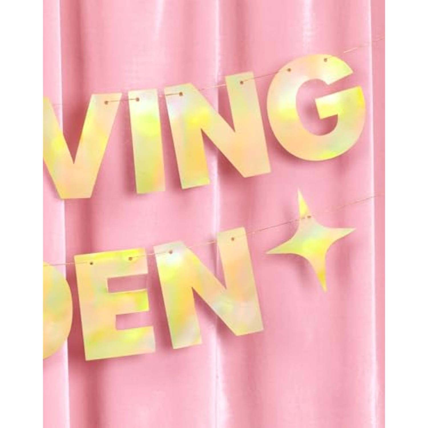 It's Giving Golden Banner Gold Foil 6Ft Birthday Bachelorette Metallic Decorations