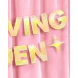 It's Giving Golden Banner Gold Foil 6Ft Birthday Bachelorette Metallic Decorations