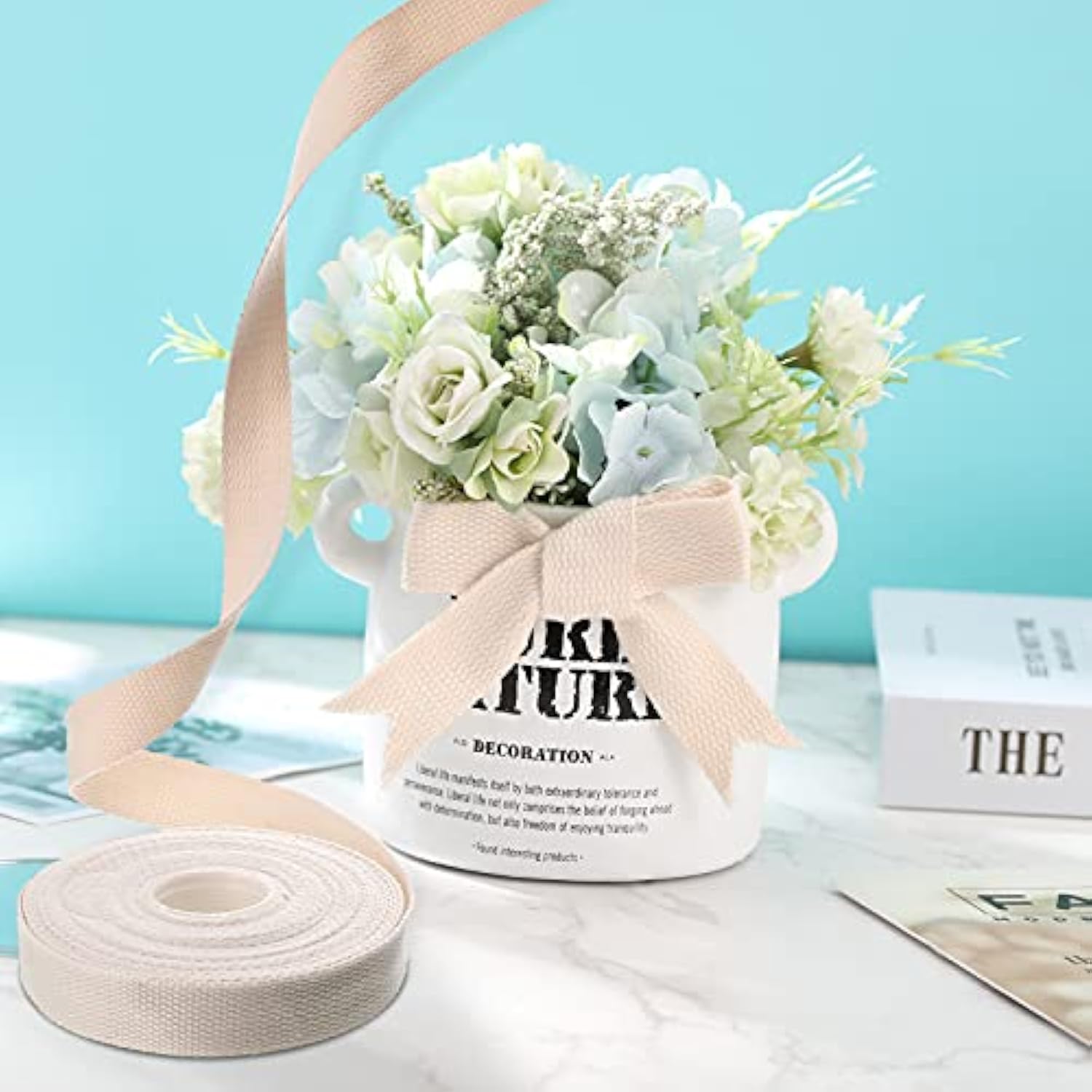 2 Rolls/ 20 Yards Heavy Webbing 1 Inch For Diy Crafts Decoration Sewin