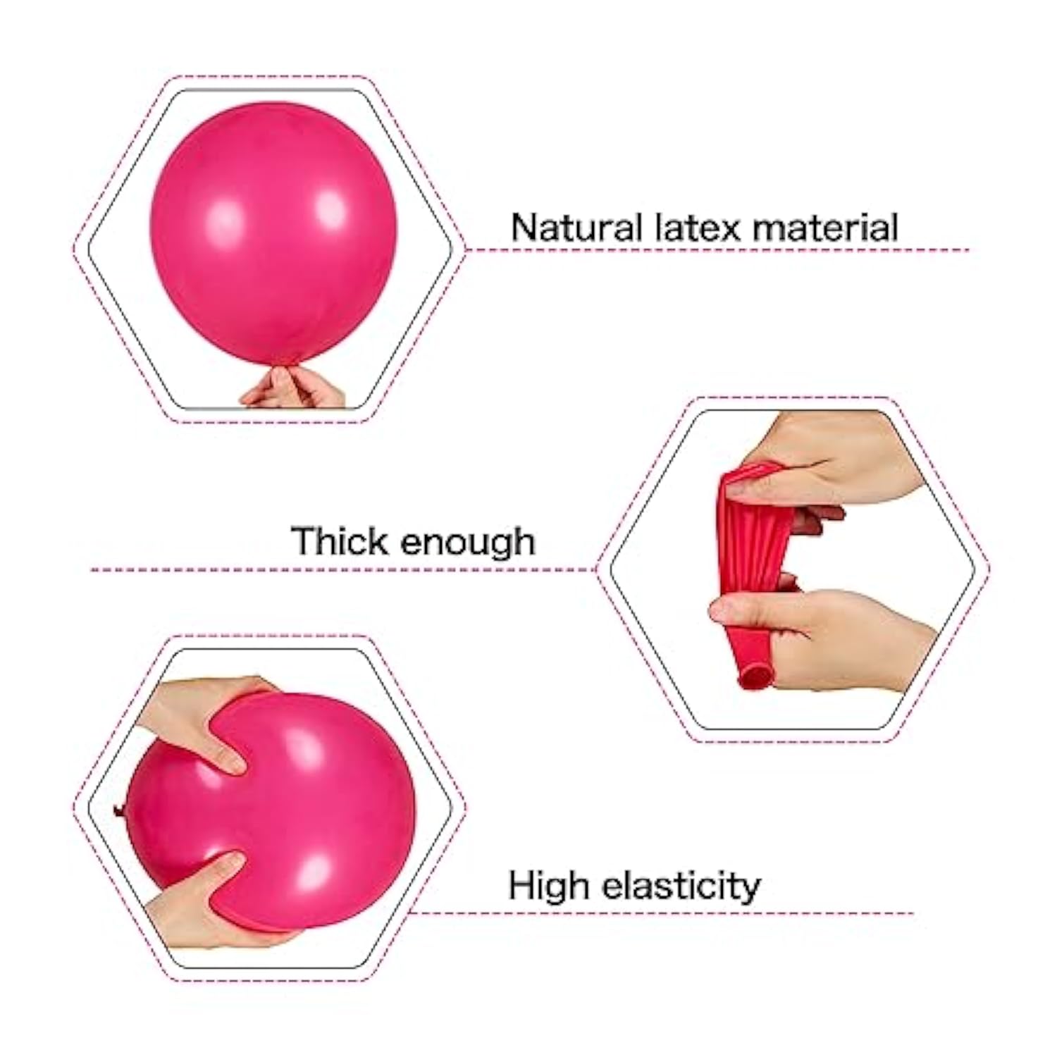 132Pcs Hot Pink & Orange Balloon Arch Kit with Gold for Party Decorations