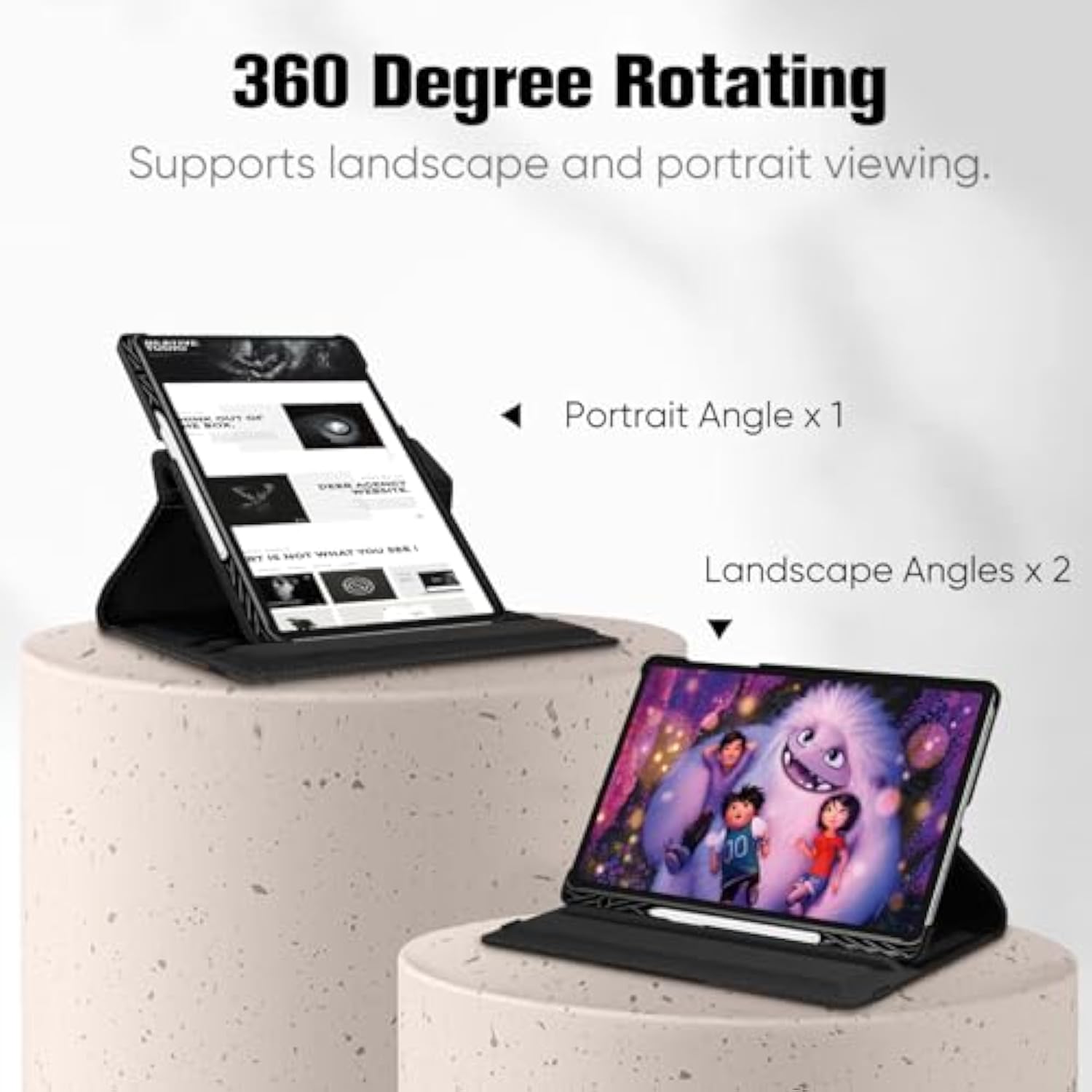 Fintie Rotating Case for Samsung Galaxy Tab S9 FE+ Plus/Galaxy Tab S9+ Plus 12