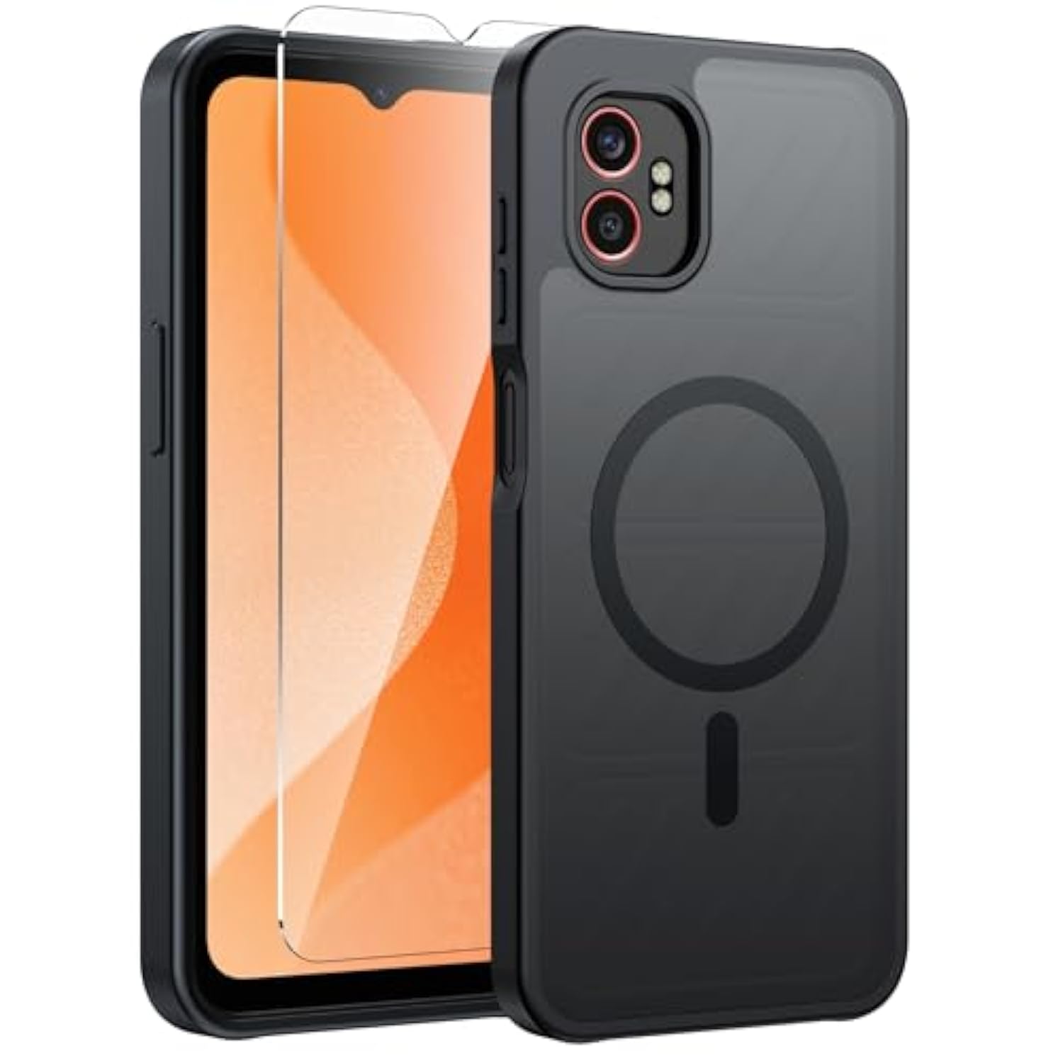 For Samsung-Galaxy Xcover 7-Pro Case: For Xcover 6 Pro Case Magnetic Translucent Matte Shockproof Slim Phone Cover - Military Grade Drop Proof Hard Back Anti-Fingerprint Protective Case