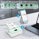 Label Maker With Tape, T003 Thermal Label Maker, 3.15 Inch Bluetooth Label Printer Compatible With Phone & Pc, Sticker Printer Barcode Thermal Maker For Small Business, Home, School
