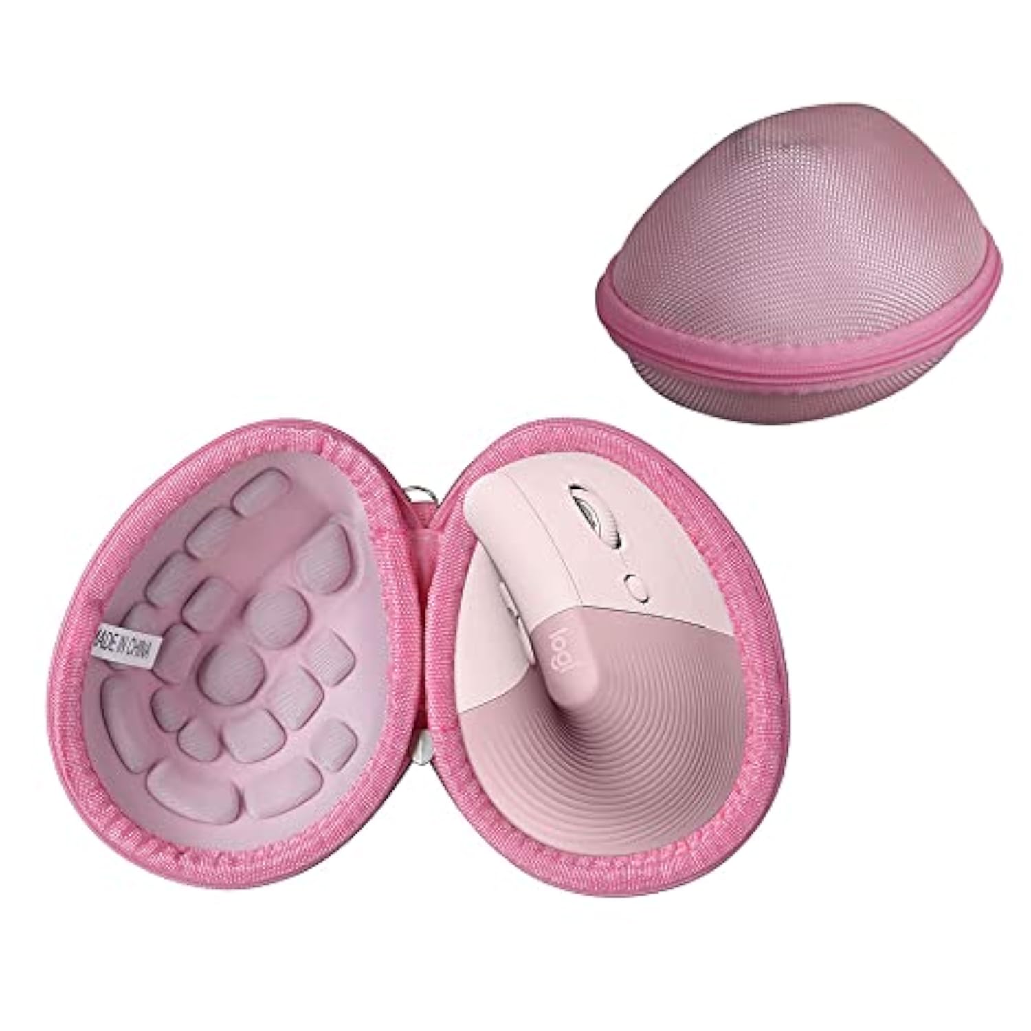 Hard Travel Case For Logitech Lift Vertical Ergonomic Mouse (Pink)