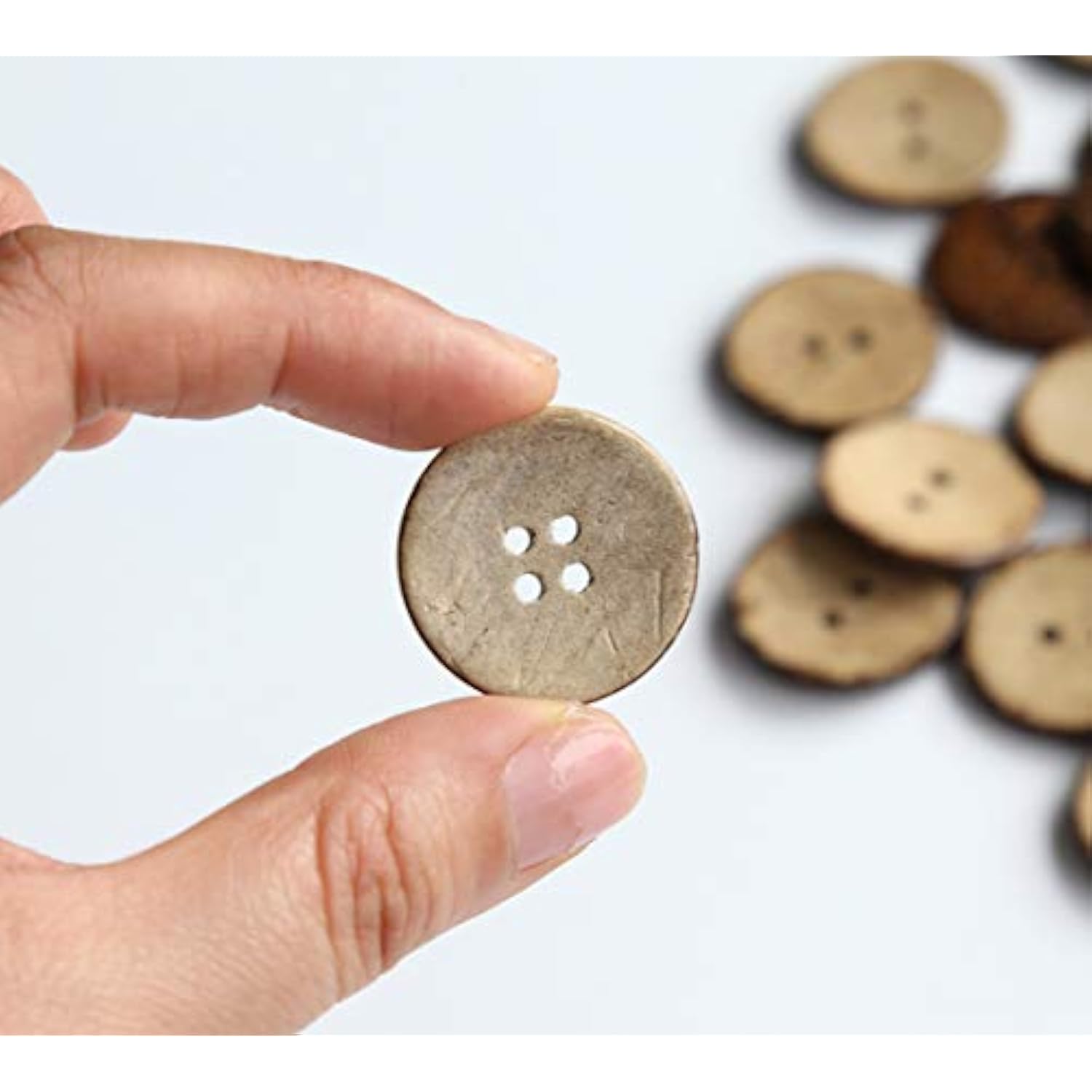 Coconut Shell Buttons Size 1 Inch (25Mm) 4 Holes Coconut Button For Ga