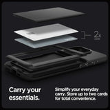 Spigen Slim Armor CS Designed for iPhone 15 Pro Case Military-Grade Protection Black