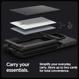 Spigen Slim Armor CS Designed for iPhone 15 Pro Case (2023) [Military-Grade Protection] - Black