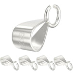 925 Sterling Silver Bails For Pendants Clasp With Open Loop,Jewelry Bails For Pendants Slider Connectors For Necklace Jewelry Making Made In Italy(5Pcs)