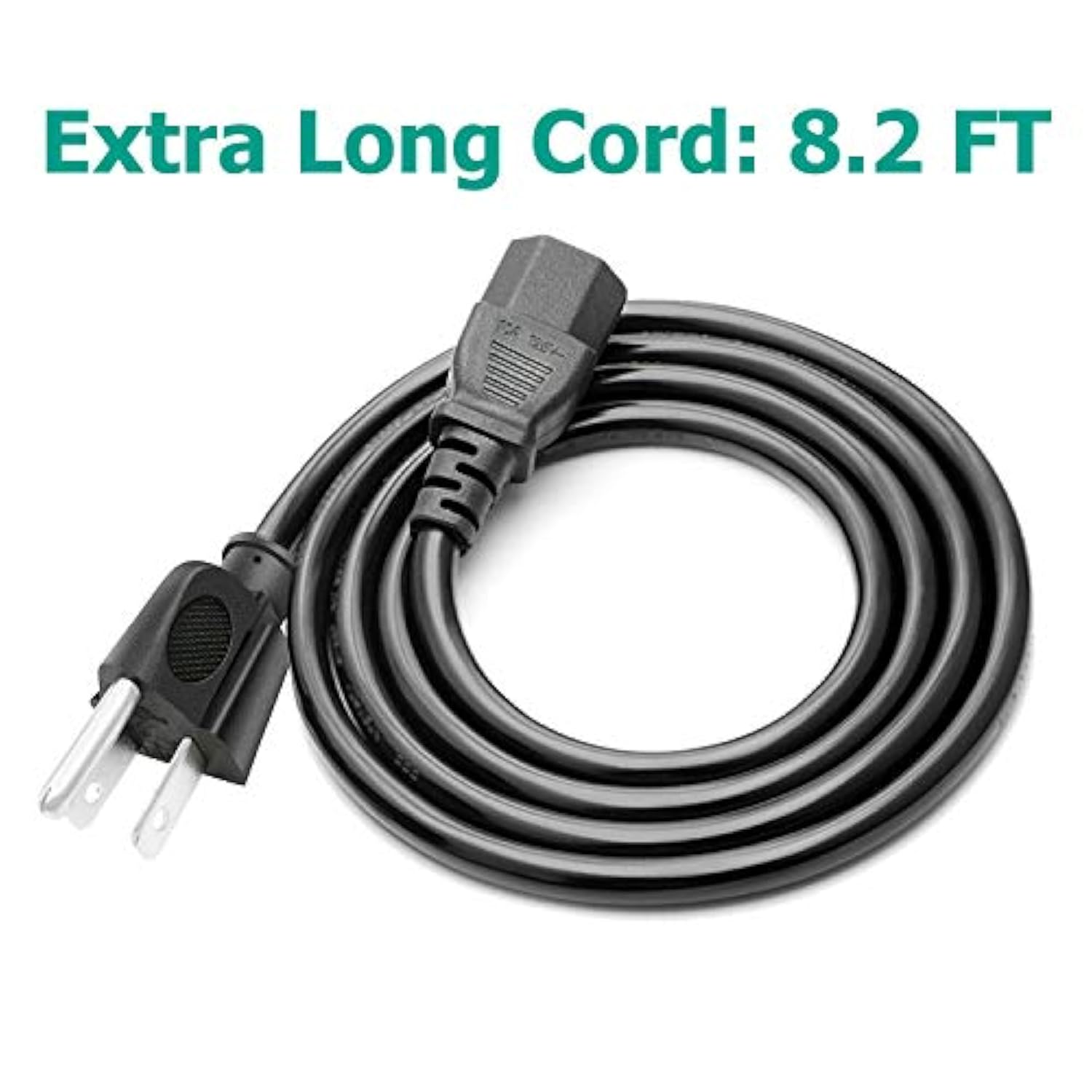 Power Cord Replacement For Brother Mfc-7420 Mfc-7340 Mfc-9840Cdw Mfc-L2720Dw Mfc-9130Cw 9320Cw 9330Cdw 9332Cdw 9340Cdw 9342Cdw 8950Dw 8950Dwt Printer 8.2Ft 3 Prong Ac Cable Power Cord