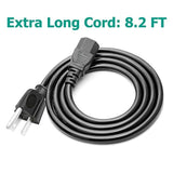 Power Cord Replacement For Brother Mfc-7420 Mfc-7340 Mfc-9840Cdw Mfc-L2720Dw Mfc-9130Cw 9320Cw 9330Cdw 9332Cdw 9340Cdw 9342Cdw 8950Dw 8950Dwt Printer 8.2Ft 3 Prong Ac Cable Power Cord