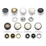 20 Sets 12Mm Pearl Snaps Fasteners Pearl-Like Prong Snap Button For We