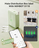 D110 New Version Label Maker Machine With Tape, Handheld Bluetooth Label Printer, Mini Thermal Printer, Sticker Maker For Organizing Home Kitchen School, Green Visit The Store