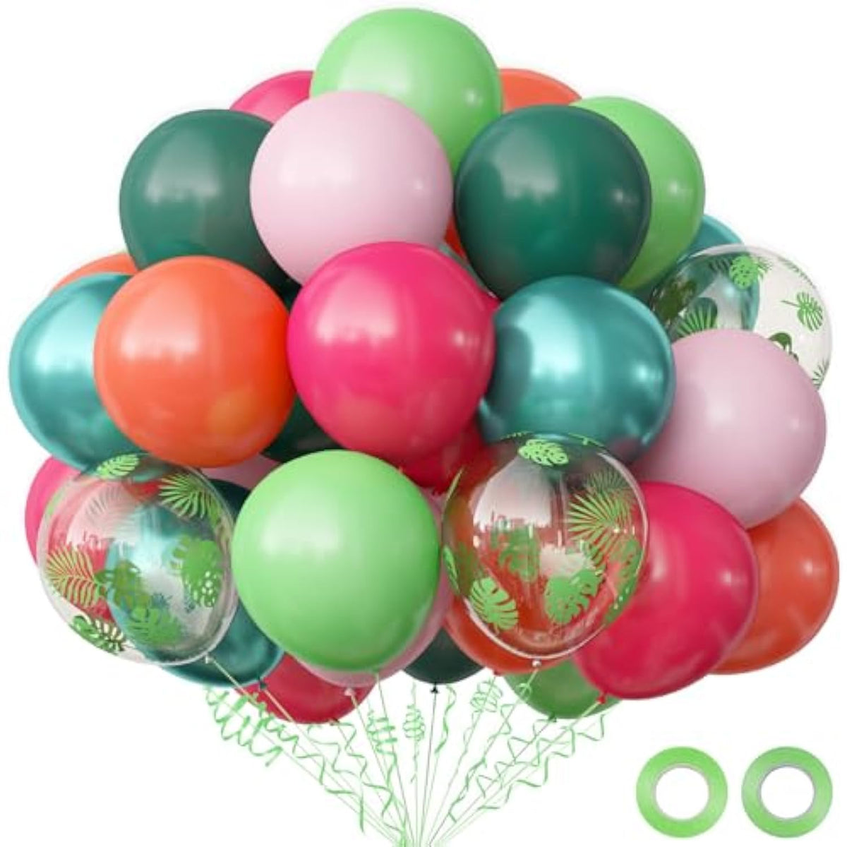 Hawaiian Luau Balloon Set: Tropical Palm Leaf Party Decor