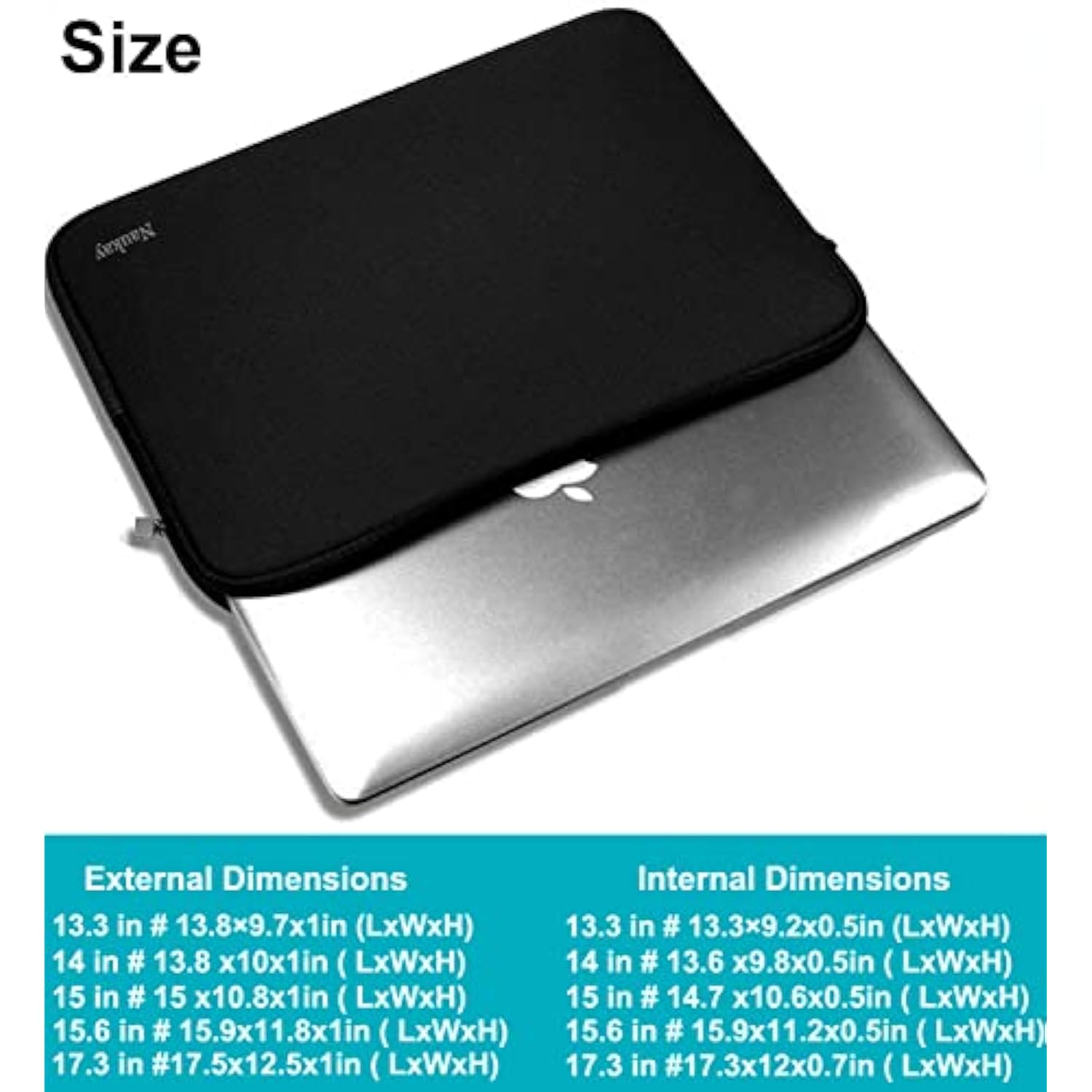Laptop Sleeve Case 14 Inch, Resistant Neoprene Sleeve/Notebook Computer Pocket Case/Tablet Briefcase Carrying Bag For Inch Hp, Lenovo, Asus Notebook, Ultrabook, Black