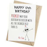 Funny 17Th Birthday Card For Teens, Boys, Girls – Fun 17 Year Old Birthday Gifts – Hilarious Gen Z Slang Meme Gift For Son, Daughter, Brother, Friends – 5X7Inch Folded Card With Envelope