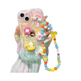 Cute Rainbow Rabbit Duck Kawaii Cartoon Animal Phone Case for iPhone 11 - Pink