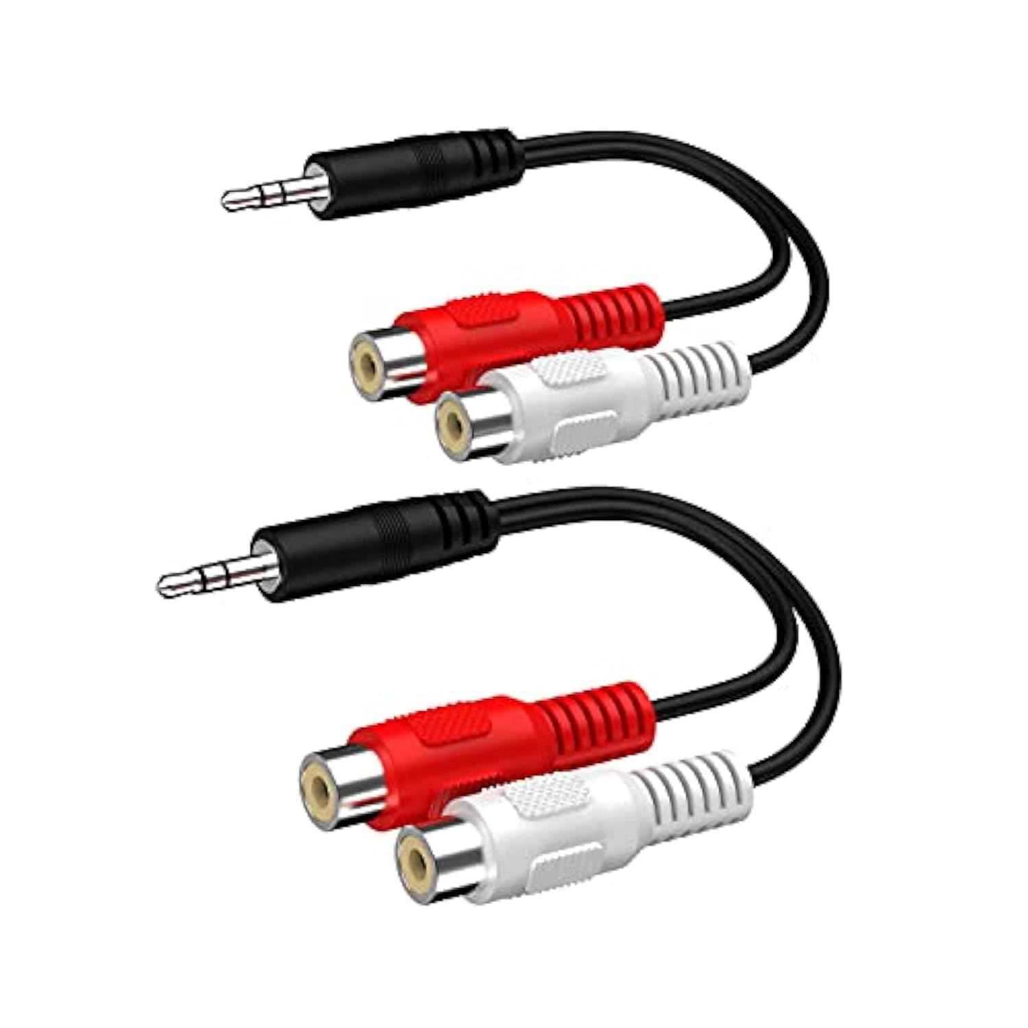 8 Inches 3.5Mm Male To 2 Rca Female Jack Stereo Audio Y Cable Adapter For Smar
