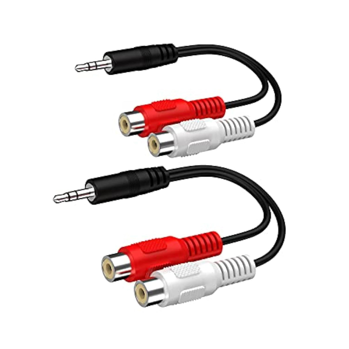8 Inches 3.5Mm Male To 2 Rca Female Jack Stereo Audio Y Cable Adapter For Smar