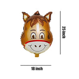 Farm Animal Balloons Pig Cow Horse Donkey Shaped Foil Mylar Balloon For Baby Shower Farm Animals Theme Birthday Party Supplies Decorations 3Pcs