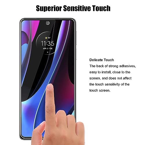 3 Pack Screen Protector For Motorola Edge+ (2022) / Edge Plus/Edge Plus 5G UW (2022) / Edge 30 Pro Tempered Glass, Anti Scratch, HD Clear