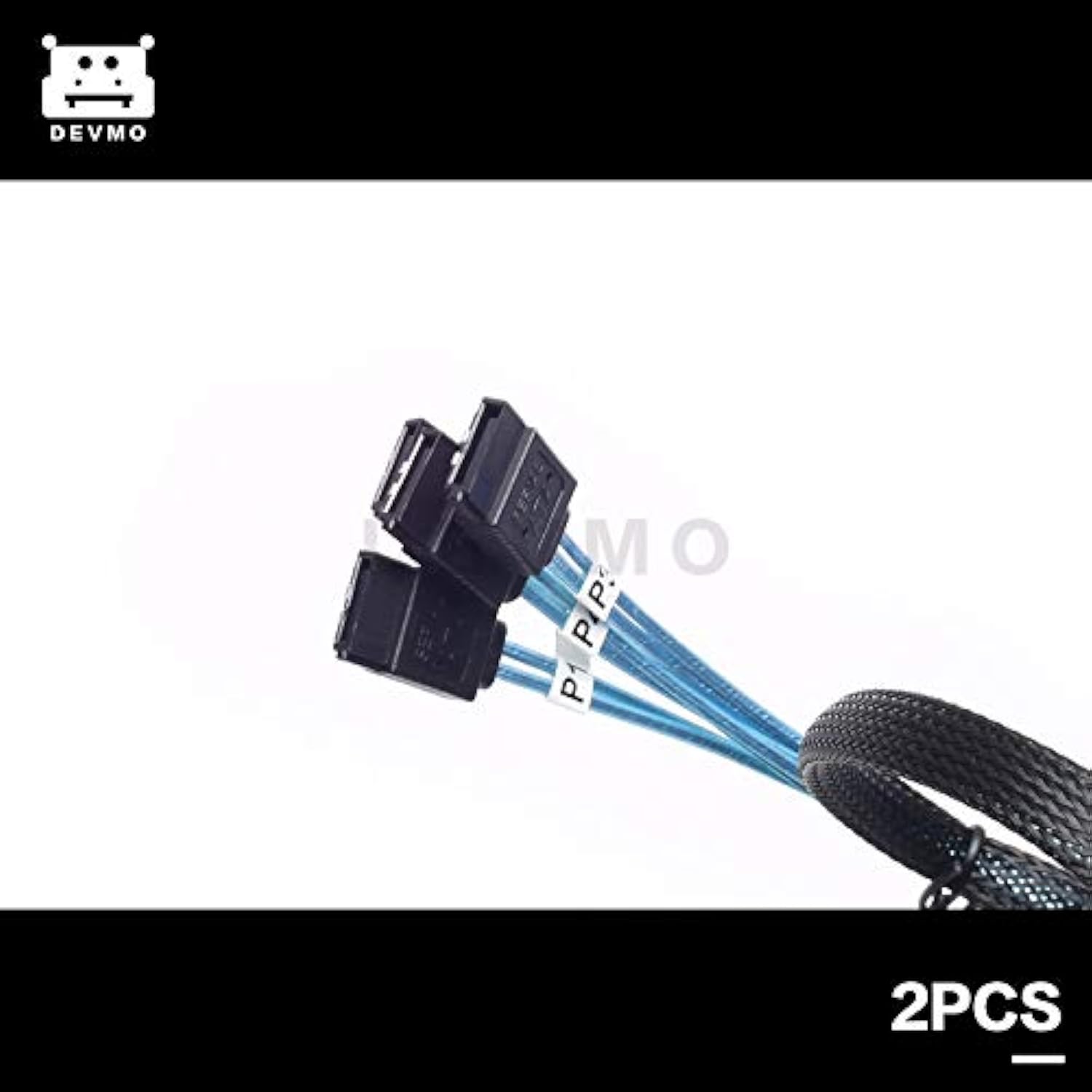 2Pcs Mini Sas To 4-Sata Sff-8087 Multi-Lane Forward Breakout Internal Conversi