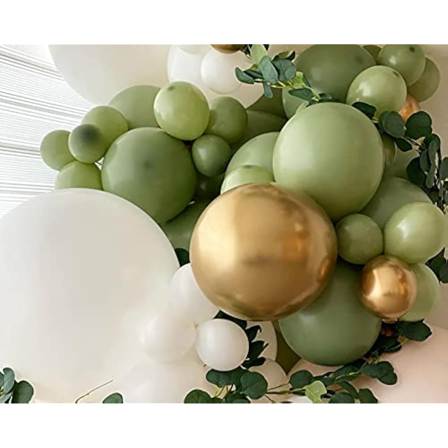Diy Sage Green And White Balloon Garland Arch Kit For Baby Shower Brid