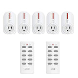 5 Pack Remote Control Outlet Switch 3Rd Generation Energy Saving Auto-Programmable Wireless Electrical Plug Switch For Household Appliances Lighting & Electrical Equipment (2 Remotes)