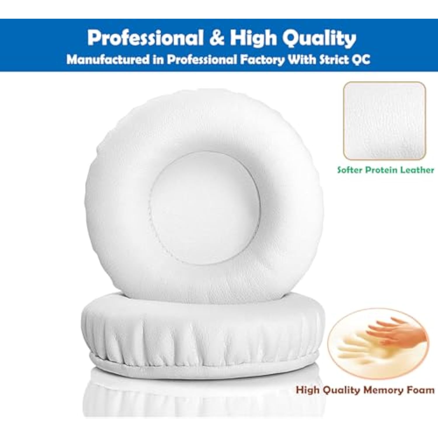 Professional Earpads Cushion Replacement Compatible With Jbl Synchros E50Bt E50 S500 S700 Wireless Headphones Ear Pads With Skin-Friendly Leather And Memory Foam