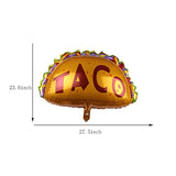 RS 6PCS Mexican Fiesta Balloons Jumbo Mexico Taco Llama Cactus Sombrero Mylar Foil Balloon Birthday Mayo Mexican Fiesta Theme Party Decor