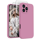 iPhone 16 Pro Silicone Case, Camera Protection, 2 Screen Protectors, 6.3"