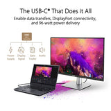 Proart Display 27 4K Hdr Professional Monitor (Pa279Crv) - Ips, Uhd (3840 X 2160), 99% Dci-P3/Adobe Rgb, E < 2, Calman Verified, Usb-C Pd 96W, Displayport, Daisy-Chain, Ergonomic, 3Yr