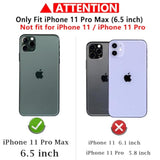 iPhone 11 Pro Max Case with Slide Camera Cover and HD Screen Protector, Rotated Ring Kickstand, Military Grade Shockproof Protective Cover, Red