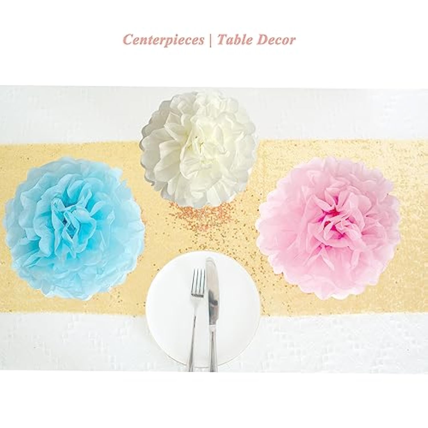 Pastel Rainbow Tissue Paper Pom Poms: Party Decorations, 12-Piece Set