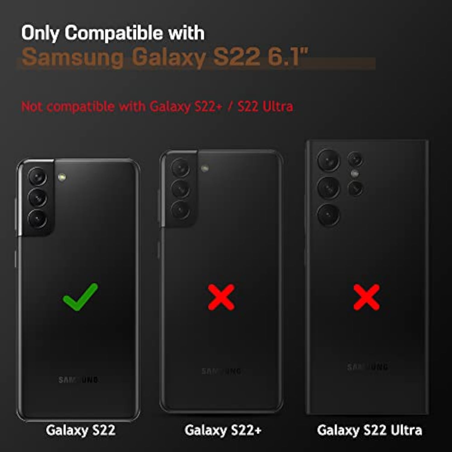 For Galaxy S22 Case 5G, Premium Leather Luxury Pu Non-Slip Grip Rugged Bumper Shockproof Full Body Protective Cover Men Women Phone Cases For Samsung Galaxy S22 (2022) 6.1 Inch - Brown