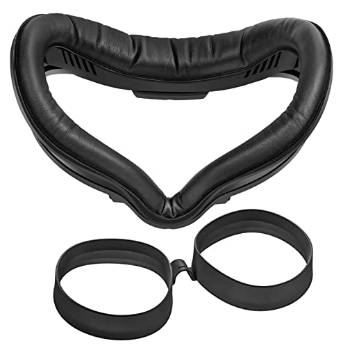 Face Cover Pad & Glasses Spacer Compatible With Oculus/Meta Quest 2 Accessories, Enhanced Comfort, And Prevent Your Glasses From Scratching Vr Lenses (Black)