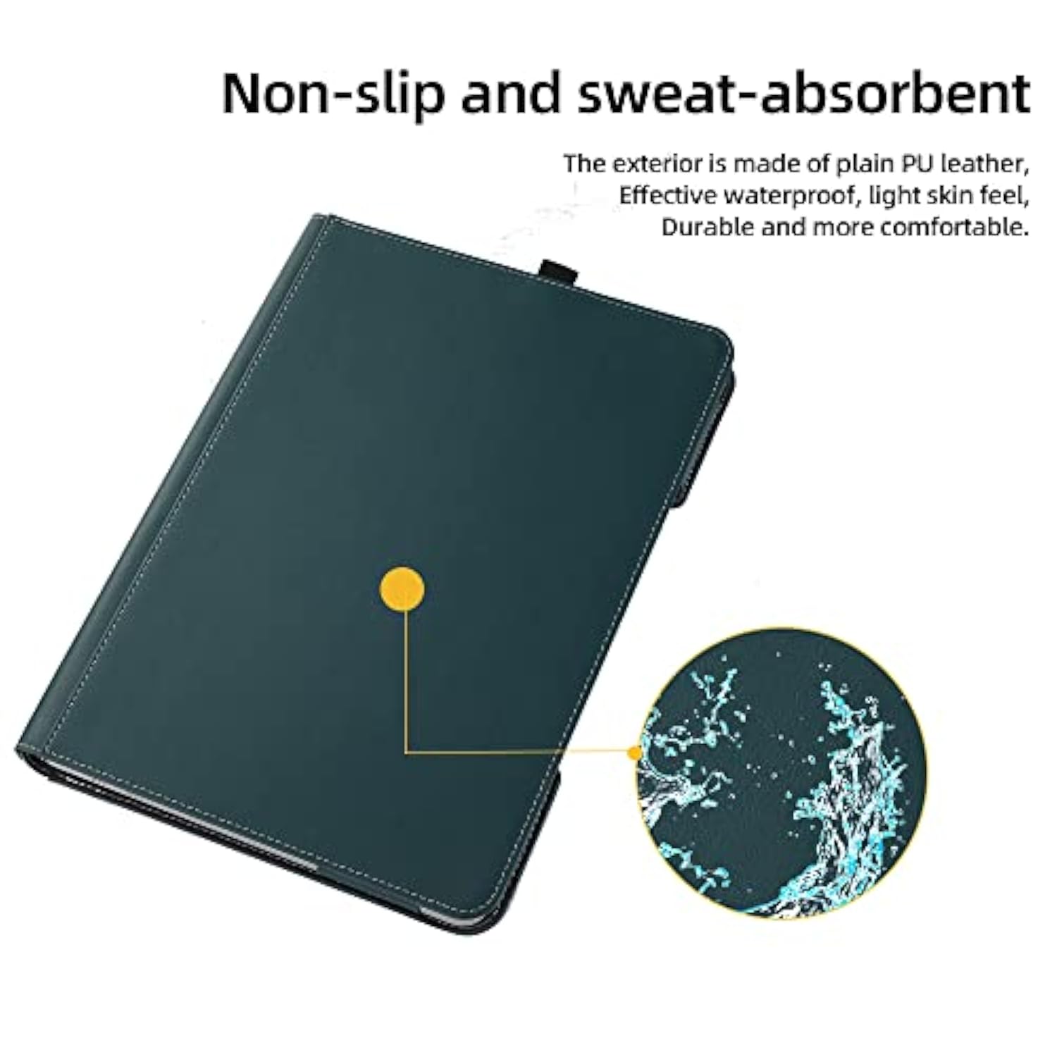 Case Cover For New Microsoft Surface Laptop Studio 2& Laptop Studio Tablet?14.4-Inch Screen? 2-In-1 Pu Leather Protective Shell(Surface Laptop Studio, Plain Leather Dark Green)