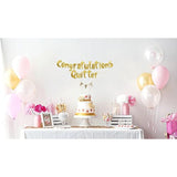 Congratulations Quitter Gold Glitter Banner - Retirement Party Supplies, Gifts And Decorations
