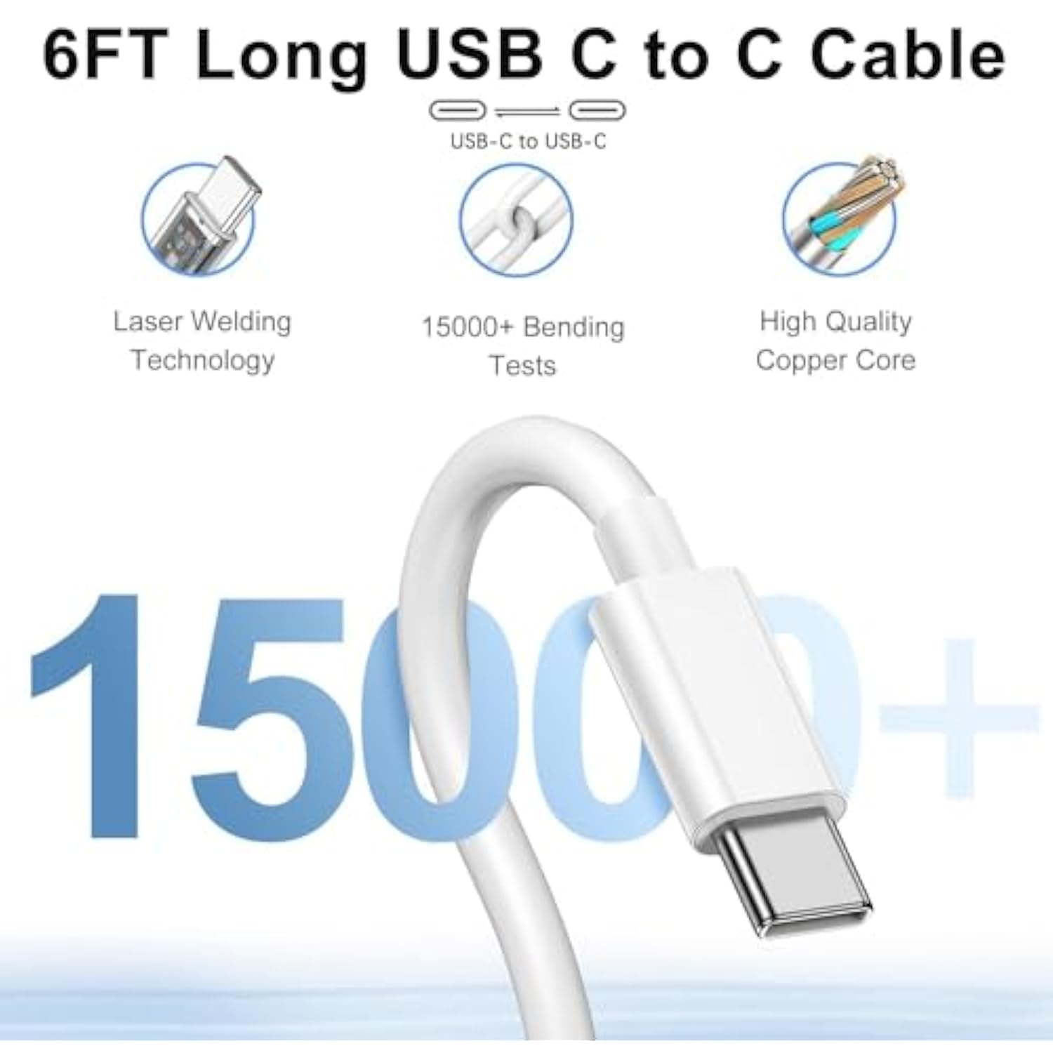 Iphone 16/15 Pro Charger Fast Charging,2Pack 20W Usb C Fast Charger Block 6Ft Usb C To C Charging Cable Cord For Apple Iphone 16 Pro Max/16E/16/15/15 Pro/15 Pro Max/15 Plus,Ipad Air/Pro 13/12.9/11Inch