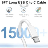 Iphone 16/15 Pro Charger Fast Charging,2Pack 20W Usb C Fast Charger Block 6Ft Usb C To C Charging Cable Cord For Apple Iphone 16 Pro Max/16E/16/15/15 Pro/15 Pro Max/15 Plus,Ipad Air/Pro 13/12.9/11Inch