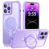 Magnetic Phone Case with Stand for iPhone 14 Pro, Light Purple