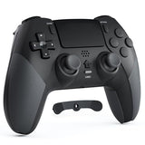 Wireless Controller for PS4 with 2 Macro Buttons, 3.5mm Audio and Turbo Function, 6-Axis Motion Control, Dual Vibration, Gamepad Joystick for PS-4,