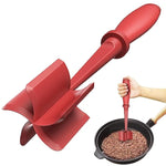 Upgrade Meat Chopper, Heat Resistant Meat Masher For Hamburger Meat, Ground Beef Smasher, Nylon Hamburger Chopper Utensil, Ground Non Stick Mix Chopper, Mix And Chop, Potato Masher Tool?Red?